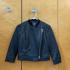 Black Armani Exchange Moto Jacket